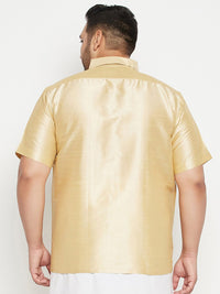VASTRAMAY Men Gold-Toned Premium Casual Shirt