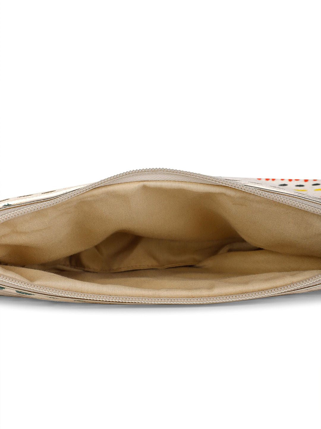 Berrylush White Printed Structured Sling Bag