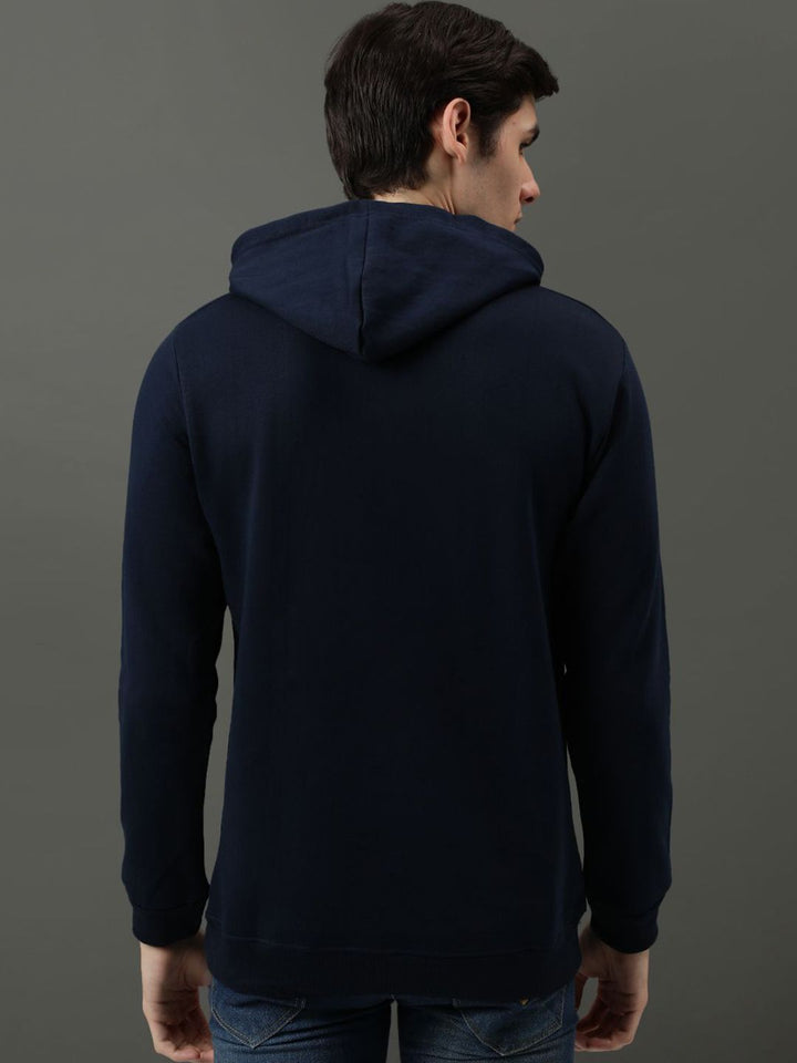 ADRO Men Printed Hooded Sweatshirt