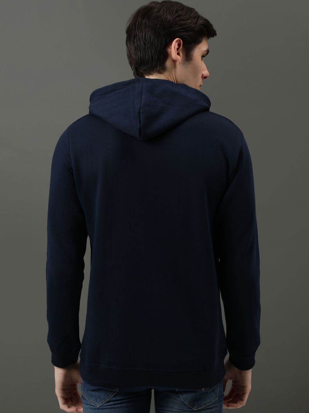 ADRO Men Printed Hooded Sweatshirt