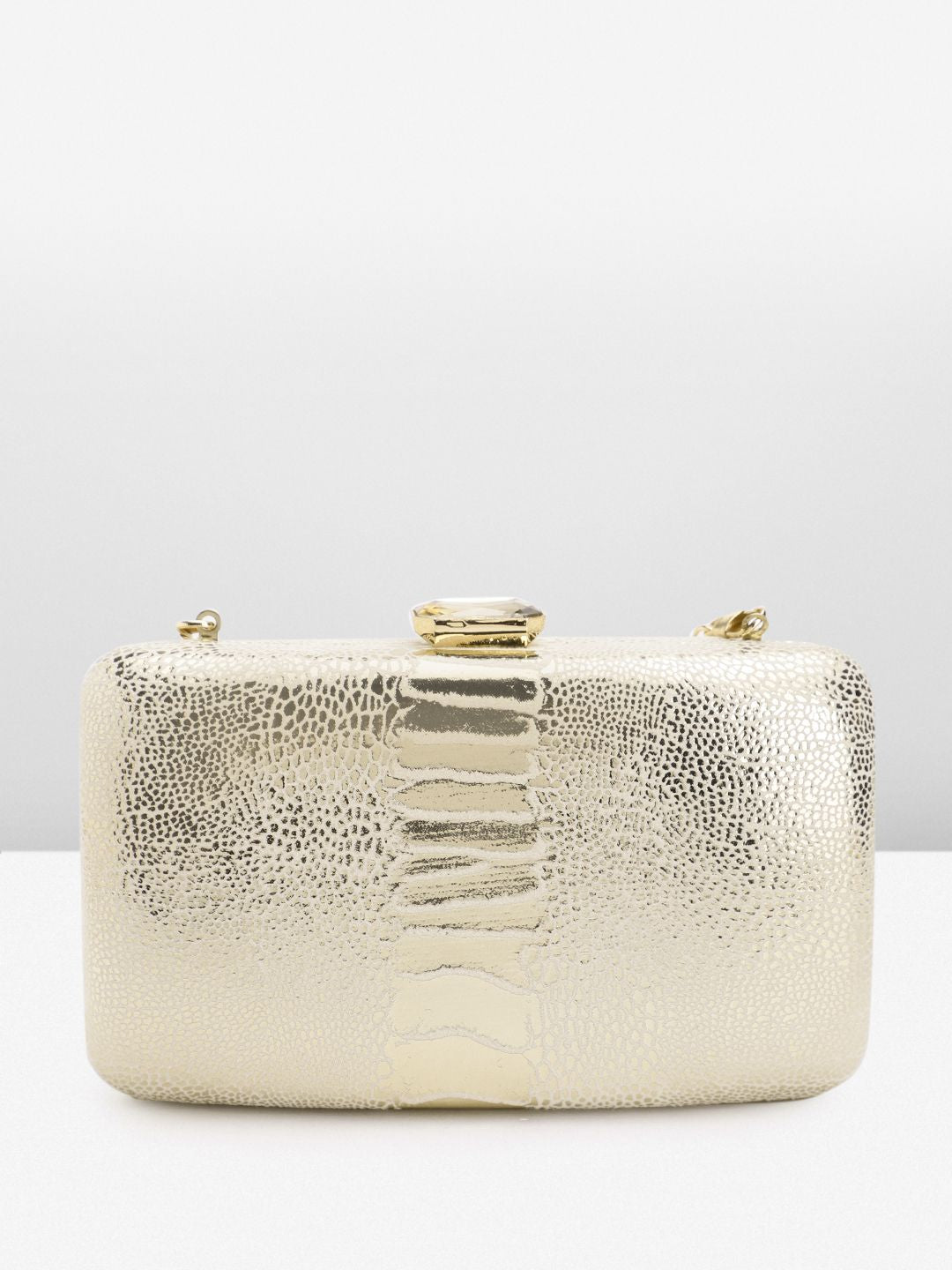 Lino Perros Snake Skin Textured Box Clutch