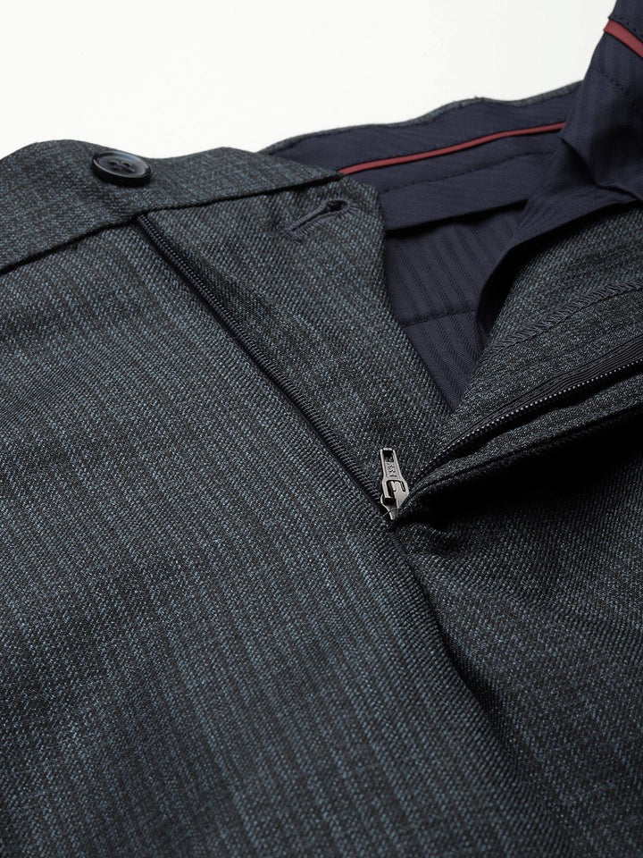 Raymond Men Textured Slim Fit Formal Trousers