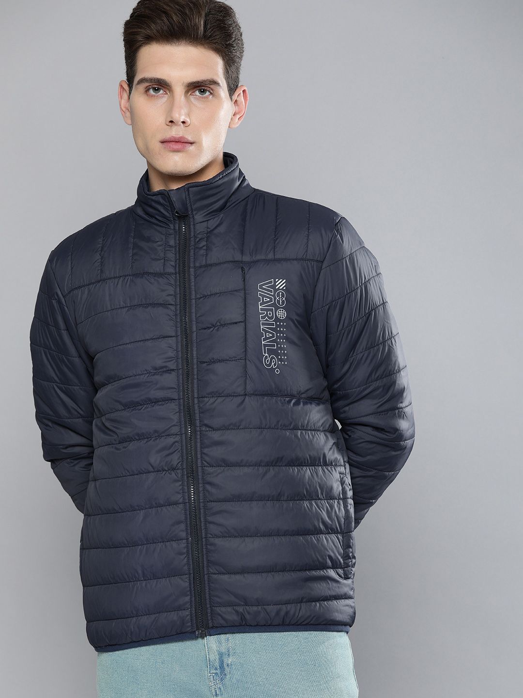 The Indian Garage Co Men Zip-Jacket Slim Fit Puffer Jacket