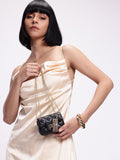 DressBerry Textured Miniature Shoulder Bag with Quilted