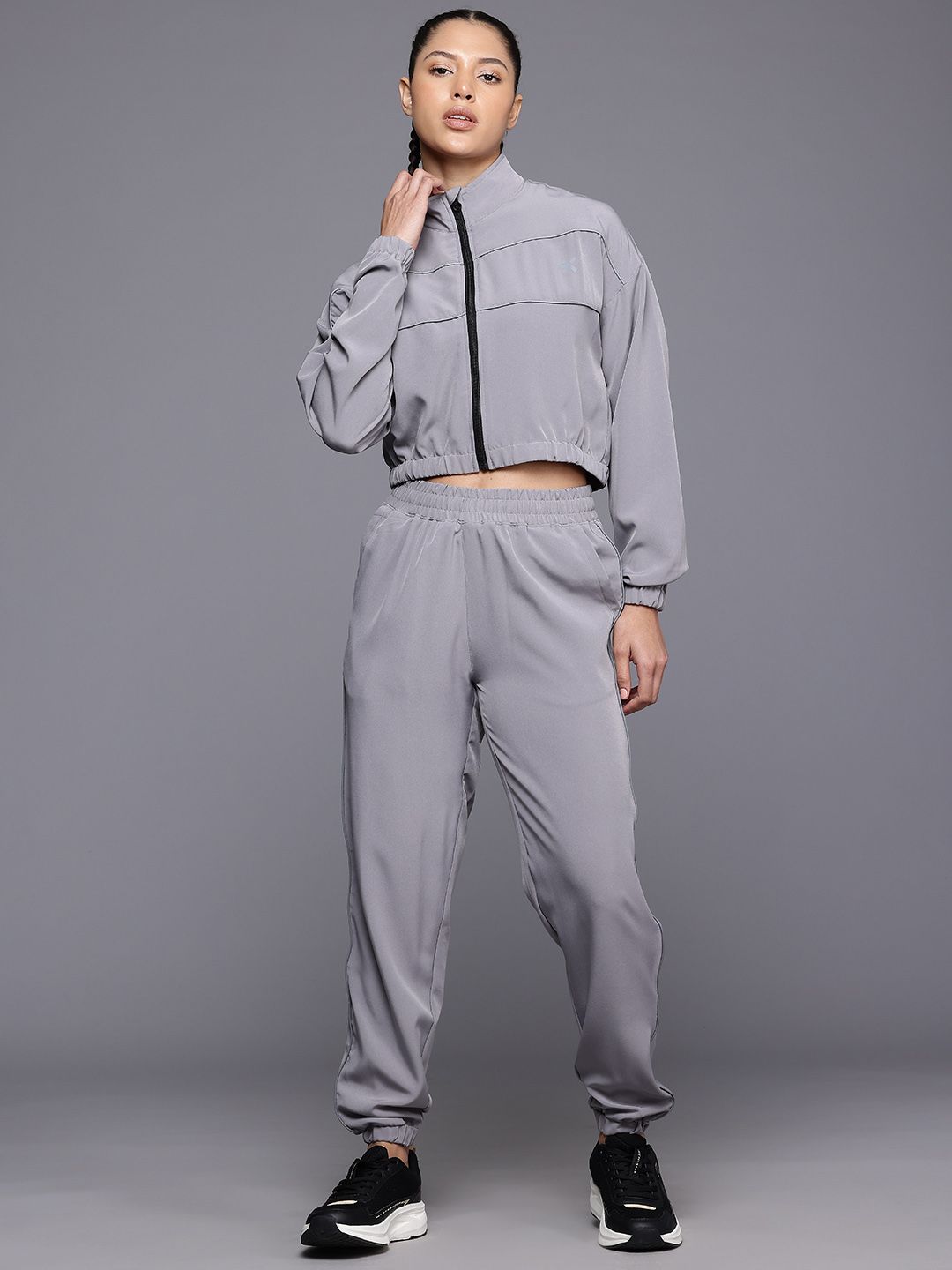 HRX by Hrithik Roshan Rapid Dry Mock Collar Running Tracksuit