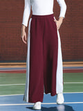 DressBerry Colourblocked High-Rise Wide Leg Trousers