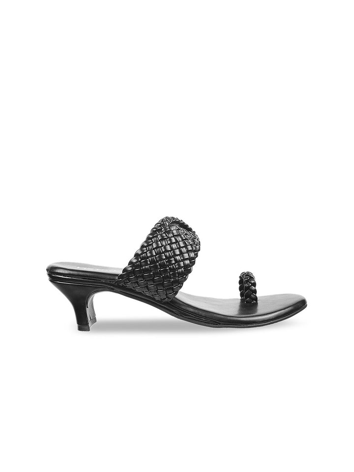 Metro Black Kitten Sandals
