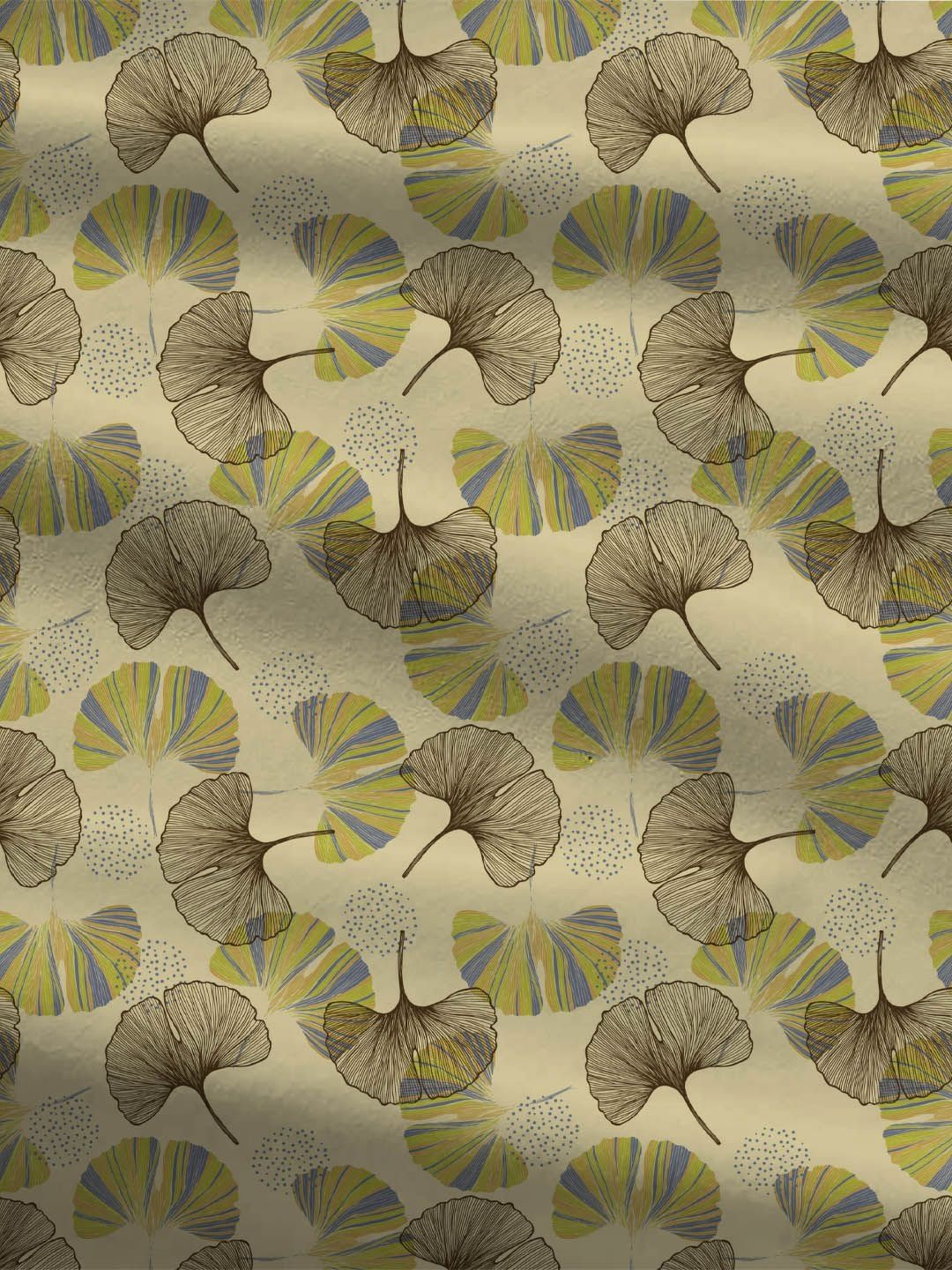 MYTRIDENT Dandelion Yellow Dusk & Dawn Flat 144TC Queen Cotton Bedsheet & 2 Pillow Covers