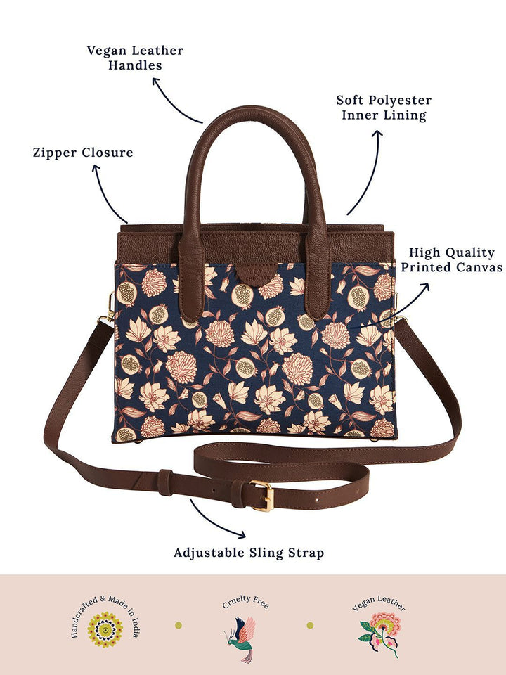 TEAL BY CHUMBAK Women Floral Printed Tote Bag