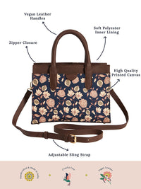 TEAL BY CHUMBAK Women Floral Printed Tote Bag
