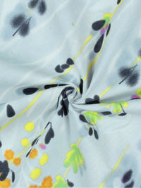 Story@home Grey & Black Floral Microfiber 180 TC Single Bedsheet With 1 Pillow Cover