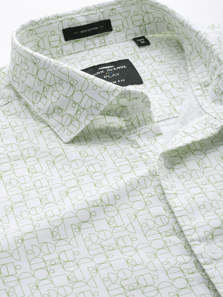 Park Avenue Men Pure Cotton Slim Fit Printed Casual Shirt