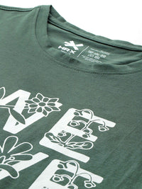 HRX by Hrithik Roshan Typography Printed Pure Cotton T-shirt