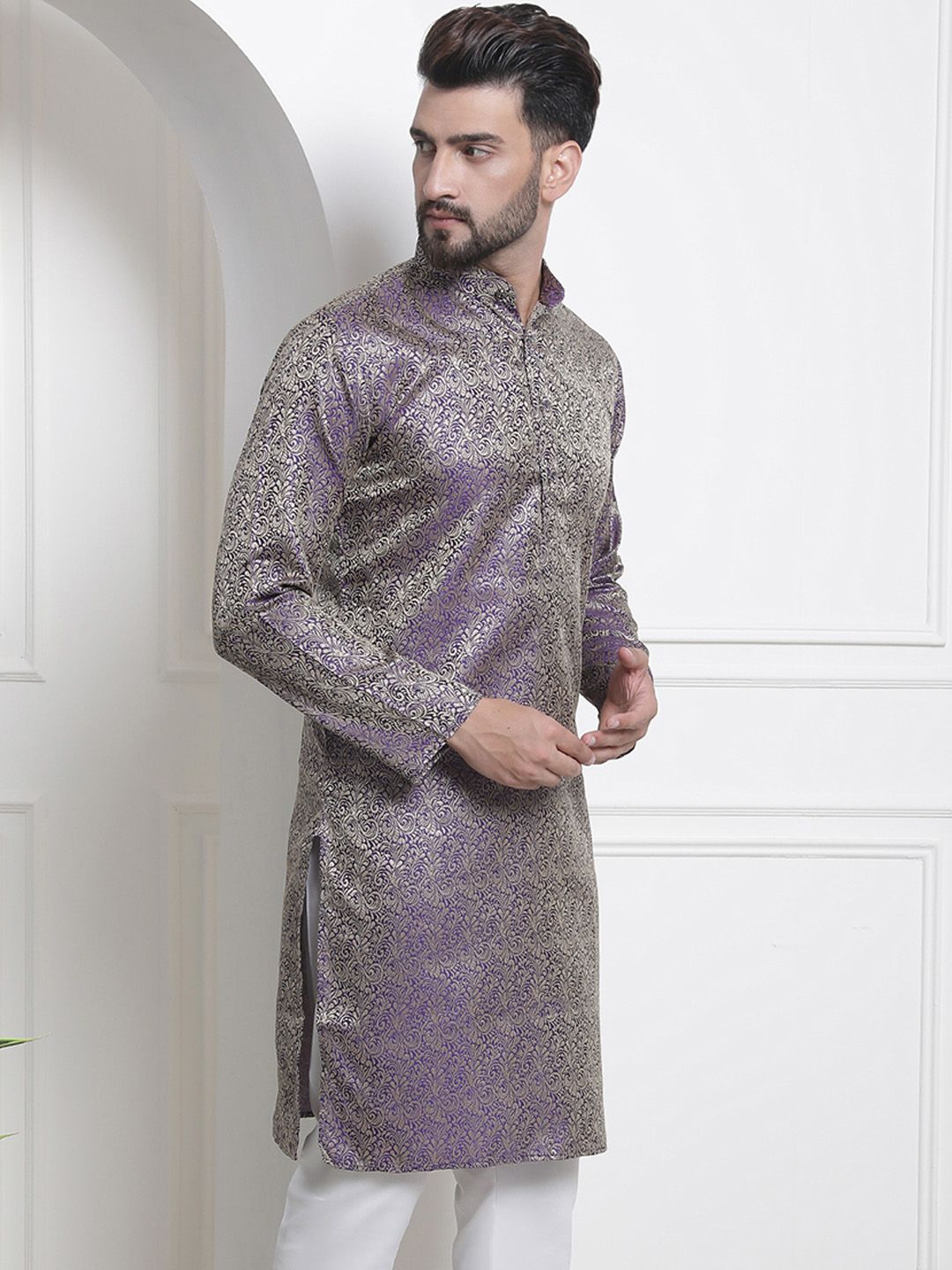 SOJANYA Kurta Motif Etnik Rekaan Tenunan
