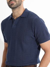 RARE RABBIT Men Mesk Polo Collar Slim Fit Cotton T-Shirt
