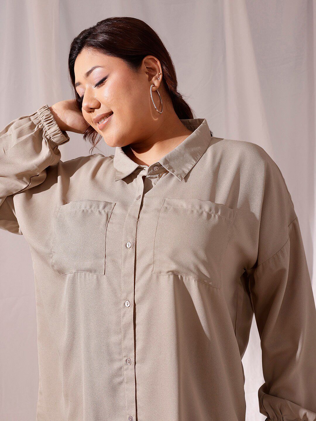 CURVY STREET Plus Size Comfort Casual Shirt