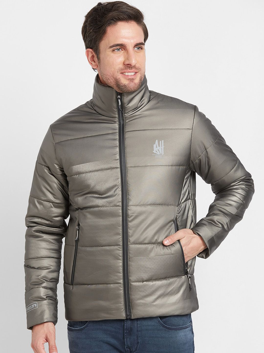 Being Human Mock Collar Quilted Jacket