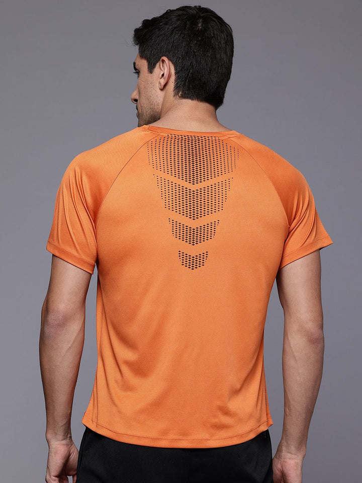 HRX by Hrithik Roshan Brand Logo Printed Raglan Sleeves Rapid-Dry Training T-shirt