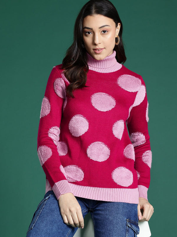 DressBerry Turtle Neck Self-Designed Pullover