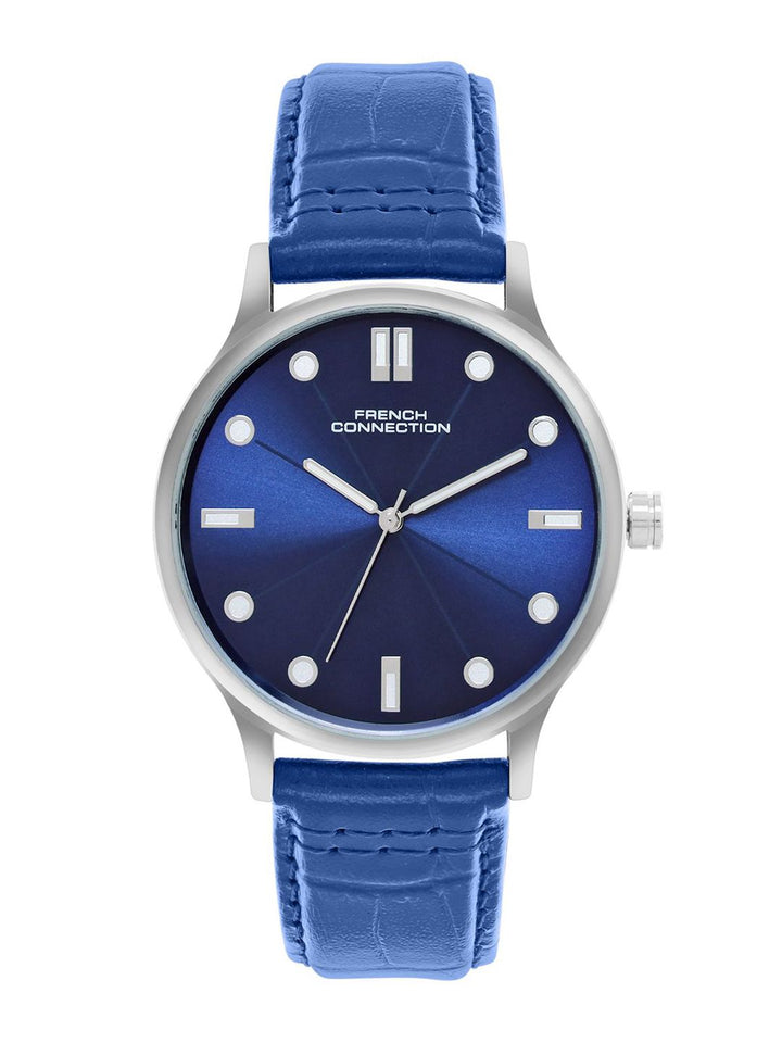 French Connection Men Embellished Dial & Leather Analogue Watch FCN0148UL