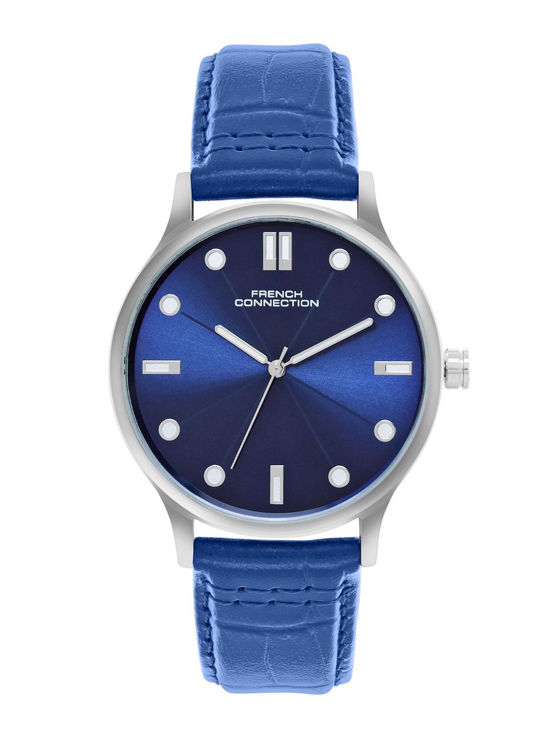 French Connection Men Embellished Dial & Leather Analogue Watch FCN0148UL