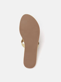 DressBerry Women Striped Open Toe Flats