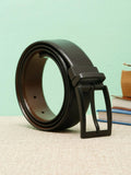 Teakwood Leathers Men Textured Leather Reversible Formal Belt