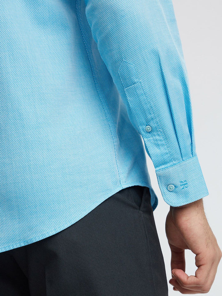 Raymond Textured Pure Cotton Slim Fit Formal Shirt