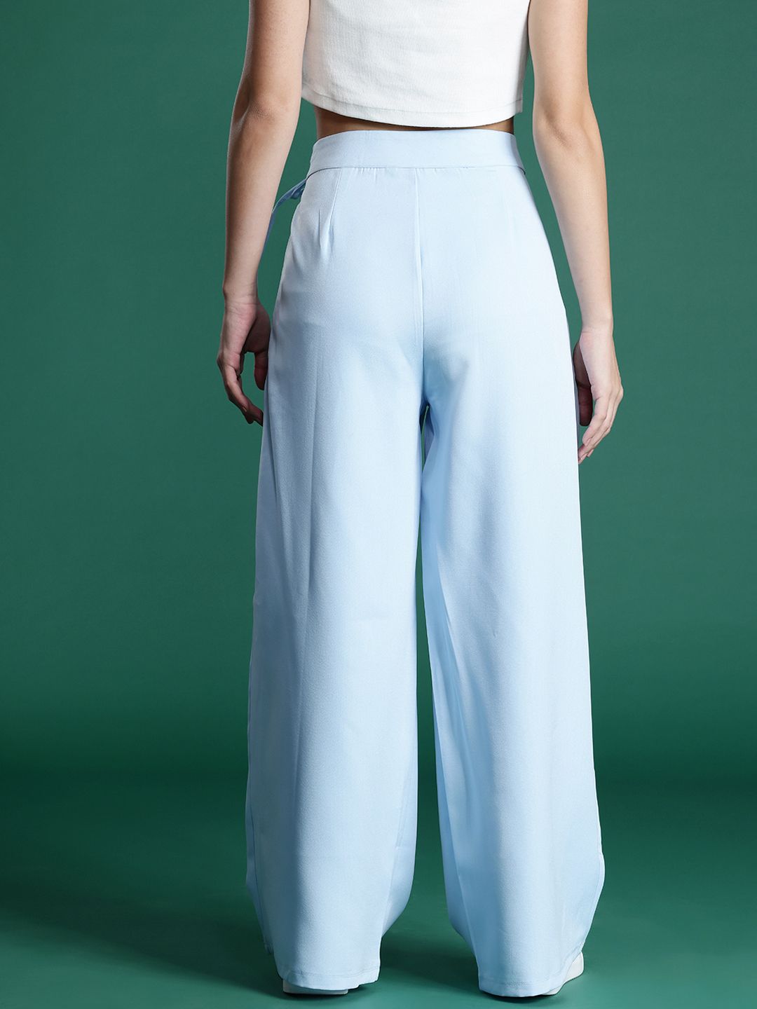 DressBerry Women Mid-Rise Pleated Trousers