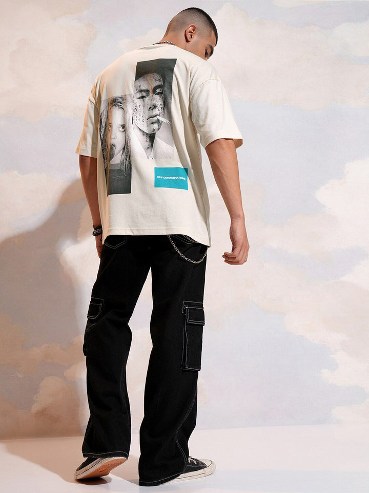 T-Shirt Bercetak Highlander Lelaki Collorblocked