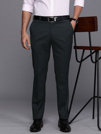 Raymond Men Textured Slim Fit Formal Trousers