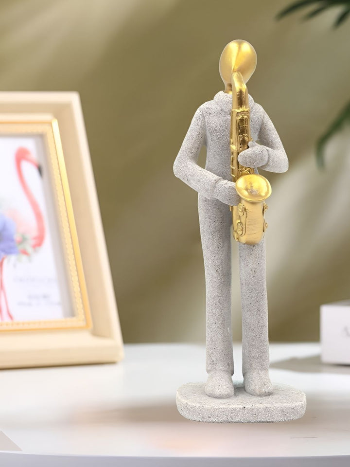 Cortina Sandstone Golden Musical Instruement Statue for Home Decor