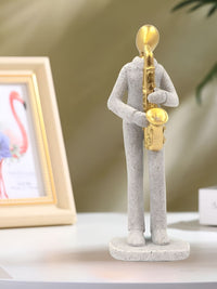Cortina Sandstone Golden Musical Instruement Statue for Home Decor