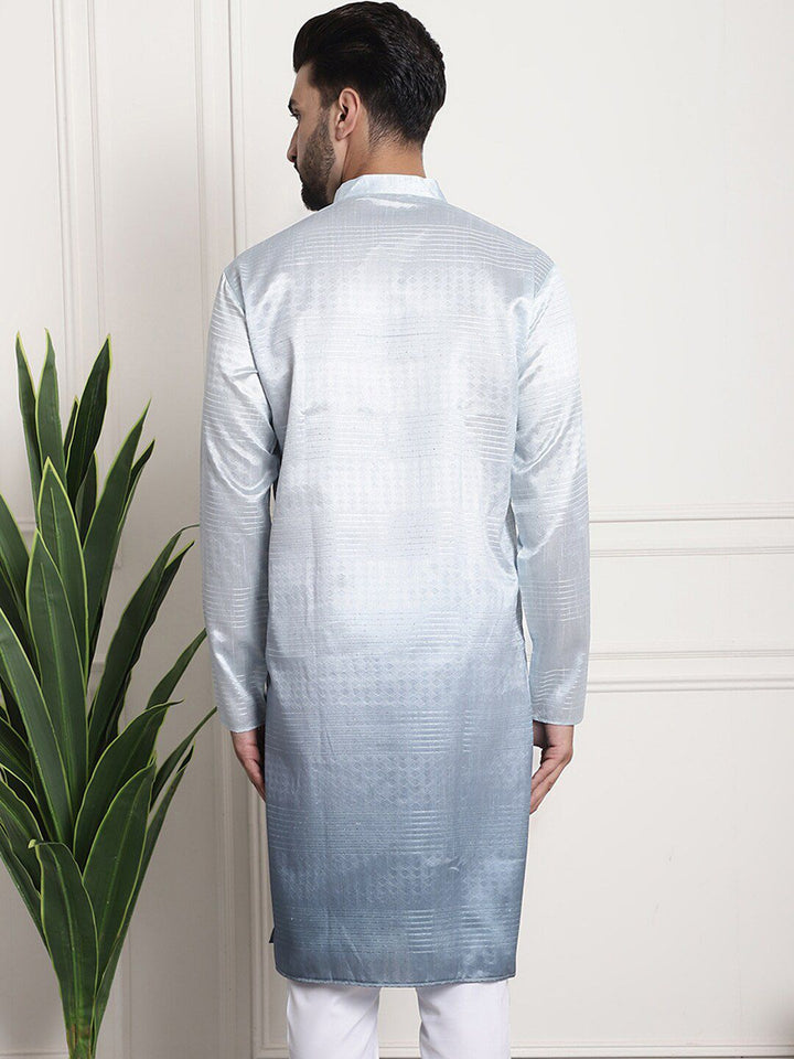 SOJANYA Rekaan Tenunan Kolar Mandarin Silk Cotton Kurta