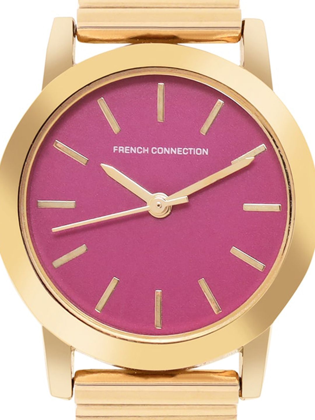 French Connection Women Dial & Bracelet Style Straps Round Analogue Watch FCS06GM-P