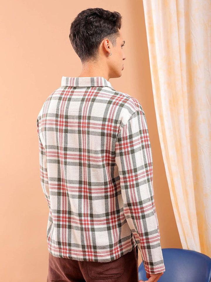 The Indian Garage Co Men Regular Fit Checked Resortwear Shirt