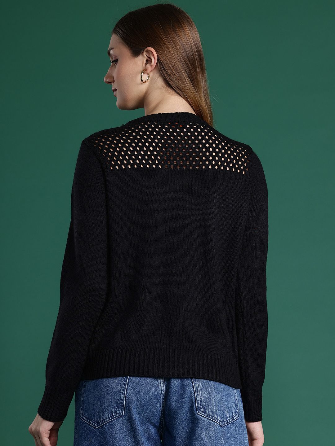 DressBerry Open Knit Pullover
