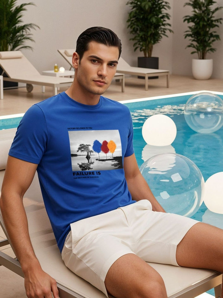 ADRO Graphic Printed Round Neck Skin-Friendly Regular Fit T-shirt