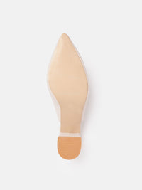 Lino Perros Pointed Toe Block Heel Mules