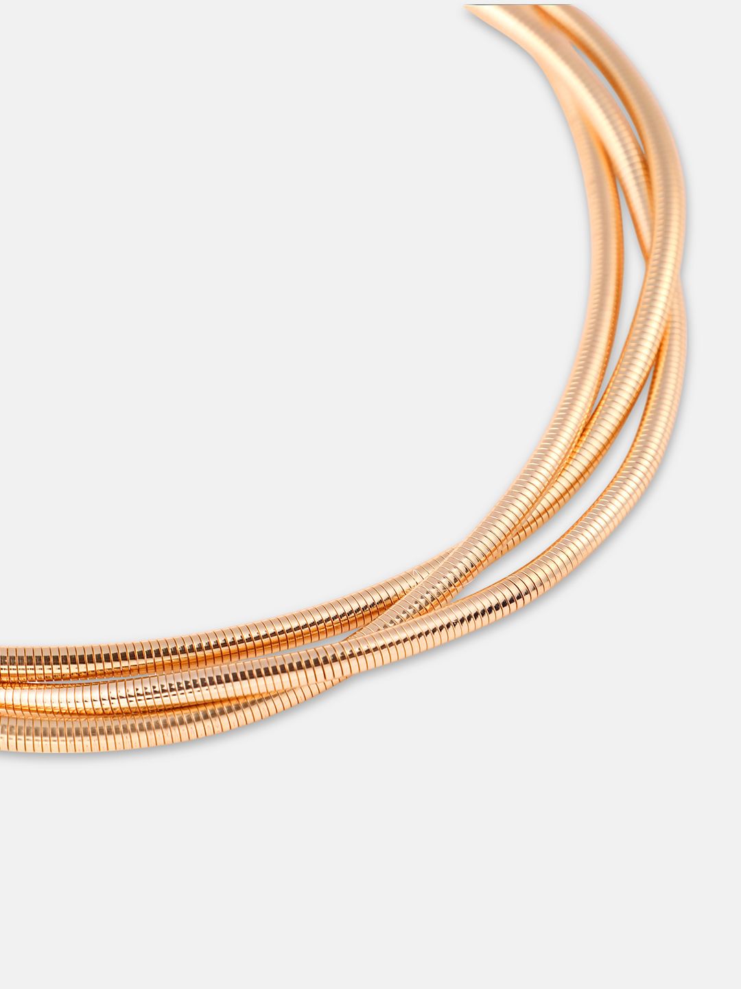 SOHI set perhiasan bersalut emas ribbed-intertwine
