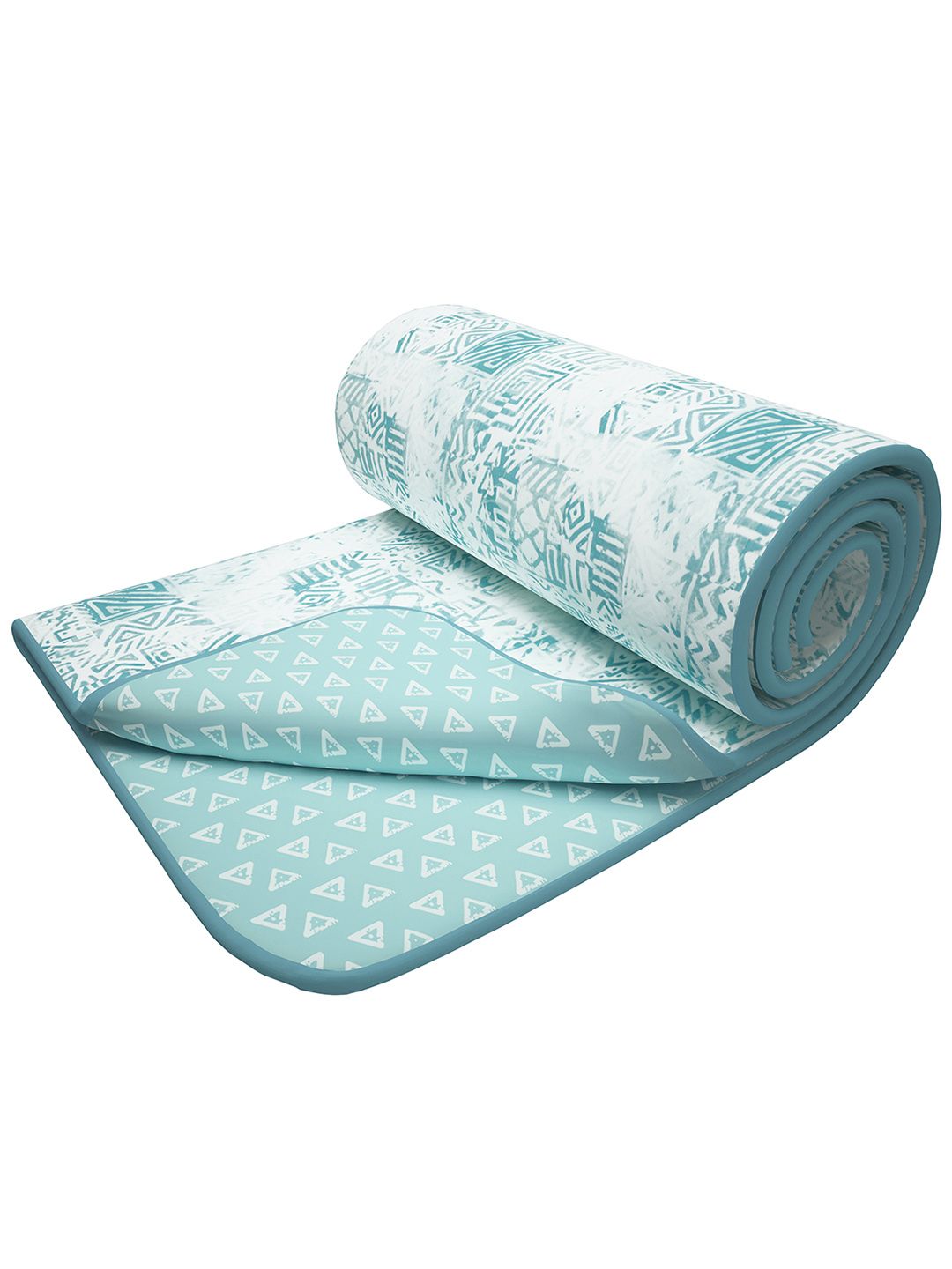 Story@home Blue & White Printed AC Room 150 GSM Reversible Cotton Single Bed Dohar