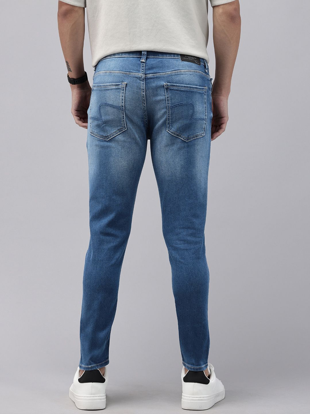 SPYKAR Men Kano Tapered Fit Light Fade Stretchable Jeans