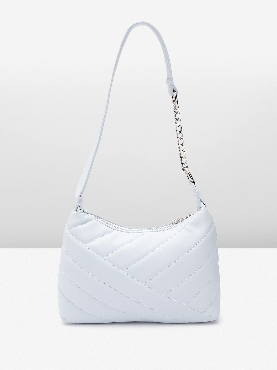 Lino Perros Structured Shoulder Bag with Quilted Detail