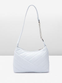 Lino Perros Structured Shoulder Bag with Quilted Detail