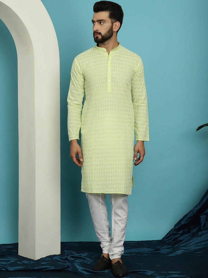 SOJANYA Embroidered Pure Cotton Kurta with Pyjama Set