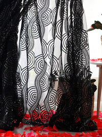 Saree mall Embellished Sequinned Net Sarees