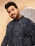 SOJANYA PLUS Men Bandhani Printed Bandhani Daily Cotton Straight Kurta