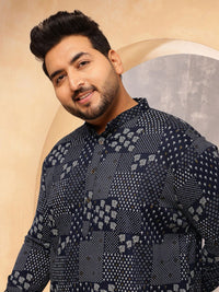SOJANYA PLUS Men Bandhani Printed Bandhani Daily Cotton Straight Kurta