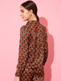 WORK IT by STREET 9 Women Boxy Fit Printed Casual Shirt