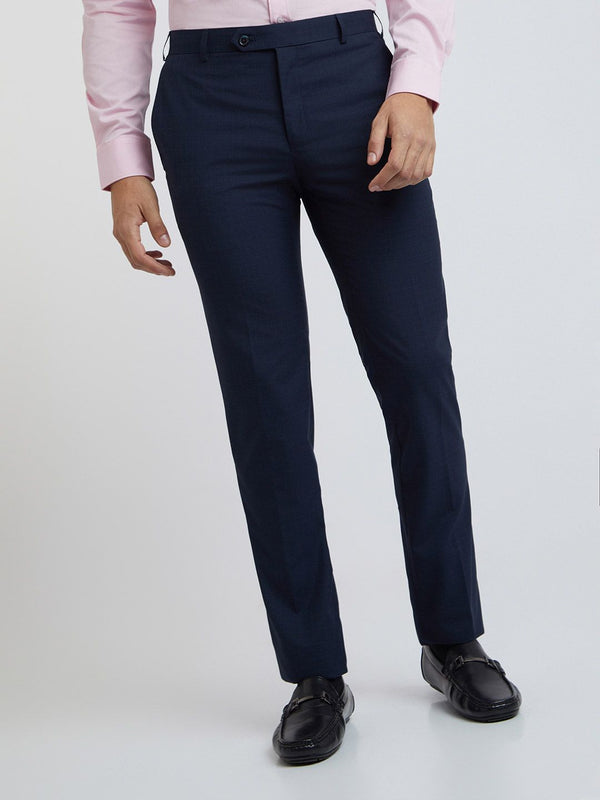 Raymond Men Checked Slim Fit Formal Trousers